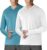 2Pack Mens UPF 50+ Sun Protection Hoodie Shirt Long Sleeve Rash Guard Fishing Outdoor Running Sun UV Shirts Quick Dry