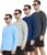 4 Pack Men’s Long Sleeves Dry Fit Shirts, UPF 50+ Rash Guard Swim SPF Fishing UV Sun Protection Shirts