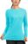Women’s Long Sleeve UPF 50+ UV Sun Protection Shirts Rash Guard Swim T-Shirt/Hoodie Quick Dry for Outdoor Hiking