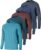 5 Pack Men’s Shirts Long Sleeve Workout Fishing T Shirts UPF 50+ Sun Protection Rash Guard Dry Fit Athletic Running Tee Tops