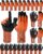 12 Pairs Waterproof Work Gloves Liquid Proof Double Coated Multi Purpose Working Gloves with Grip for Men Women