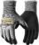 COOLJOB A5 Cut Resistant Safety Work Gloves with Grip, Touchscreen MicroFoam Nitrile Dipped Mechanic Men Gloves, 1/3/12 Pair