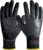 KAYGO Waterproof Work Gloves for Men and Women, Rubber Coated Non-slip Working Gloves for Garden, Outdoor Construction,KG150,Black,L