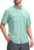 Pudolla Men’s Fishing Shirts Short Sleeve Travel Work Shirts Summer Button Down Shirts for Men UPF50+ with Zipper Pockets