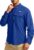 Men’s Sun Protection Fishing Shirts Long Sleeve Travel Work Shirts for Men UPF50+ Button Down Shirts with Zipper Pockets