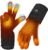 DEERFAMY Heated Ice Fishing Gloves for Men Women, Rechargeable Electric Battery 7.4V 2500mAh, Adjustable Hand Warmer with Touchscreen, Heating Gloves for Winter, Skiing, Cycling, Black