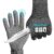 DURATECH A7 Cut Resistant Work Gloves, Sandy Nitrile Coated Palms, Lightweight Cut Proof Gloves with Touch-Screen Compatiblility, Safety Gloves for Mechanics, Gardening, Fishing, Black 1 Pair (L)